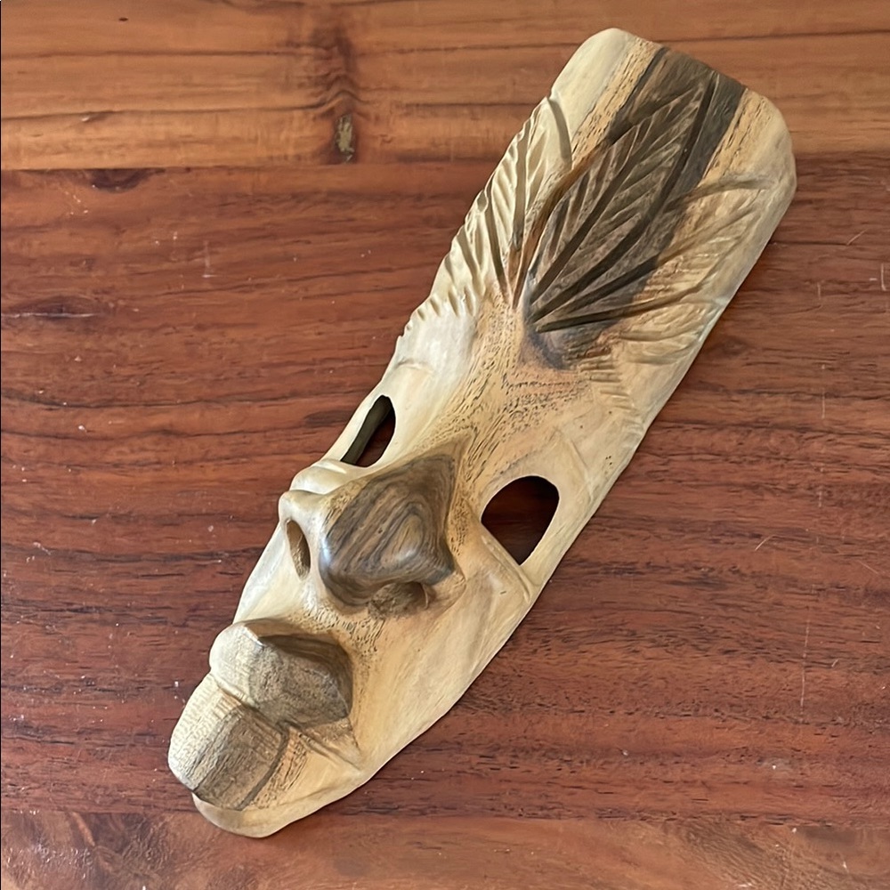 Small wood carved face mask Africa tribal